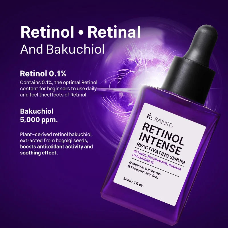 Retinol Anti-Wrinkle Facial Serum with Hyaluronic Acid – Tightening & Fine Line Reduction