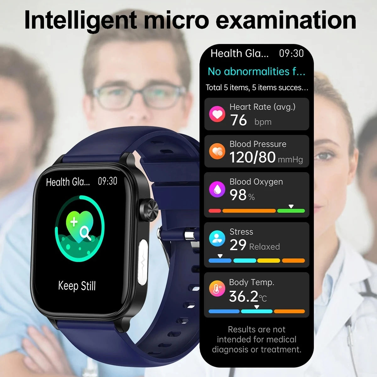 2024 AI Health Smartwatch – ECG+PPG, Blood Glucose, Uric Acid, Lipids, Bluetooth Call
