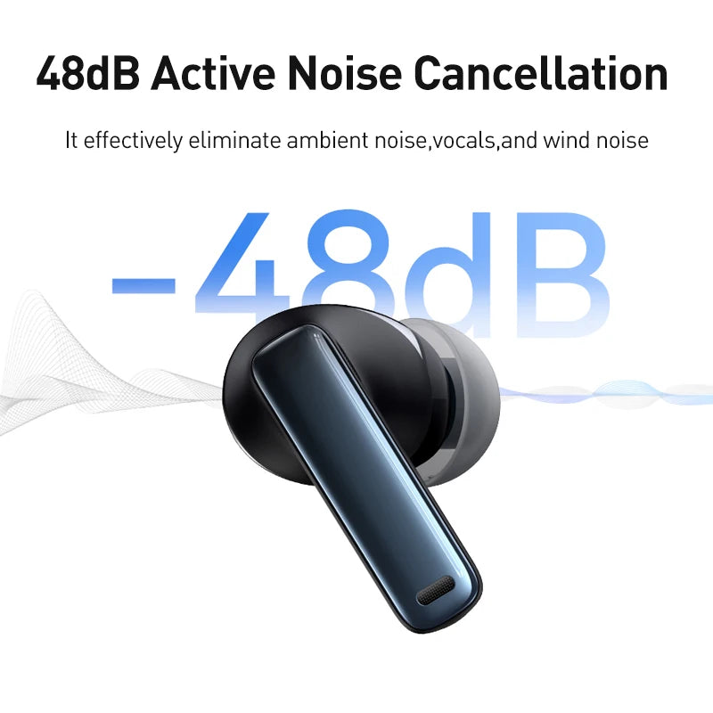 Baseus Bowie M2s ANC Bluetooth 5.3 Earphones -48dB Noise Cancellation 3D Spatial Audio