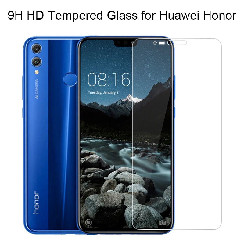 2-Pack HD Tempered Glass Screen Protector for Huawei Honor 9X Pro/7X/6X/5X/8S/7S – 9H Hardness