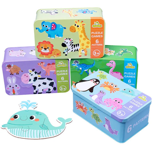 Baby Montessori Wooden 3D Puzzle for Kids 2-4 Years