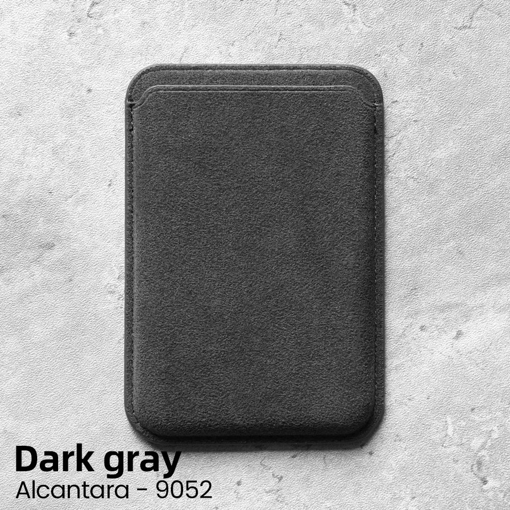 YMW Magnetic Alcantara Card Holder for iPhone – Luxury Suede Wallet Case