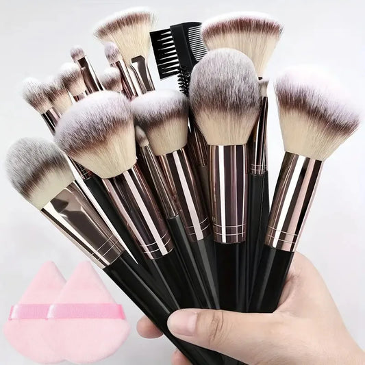 Professional Makeup Brush Set (3-20PCS) – Eyeshadow, Foundation, Concealer, Blending, Blush, Kabuki, Soft & Fluffy Brushes for Women.