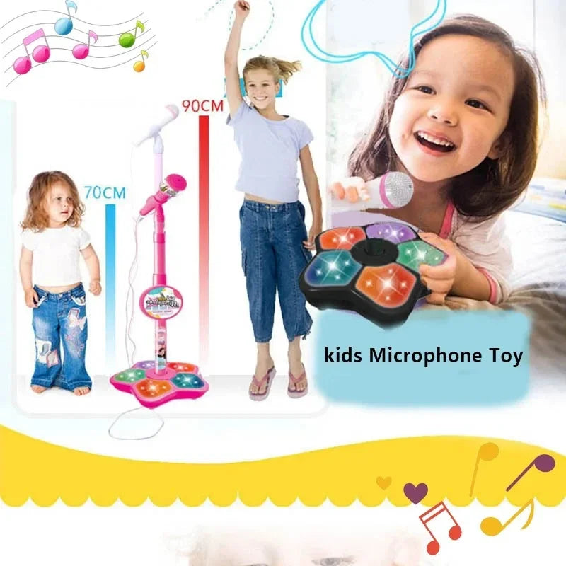 Kids Microphone with Stand - Karaoke Music Toy for Boys & Girls