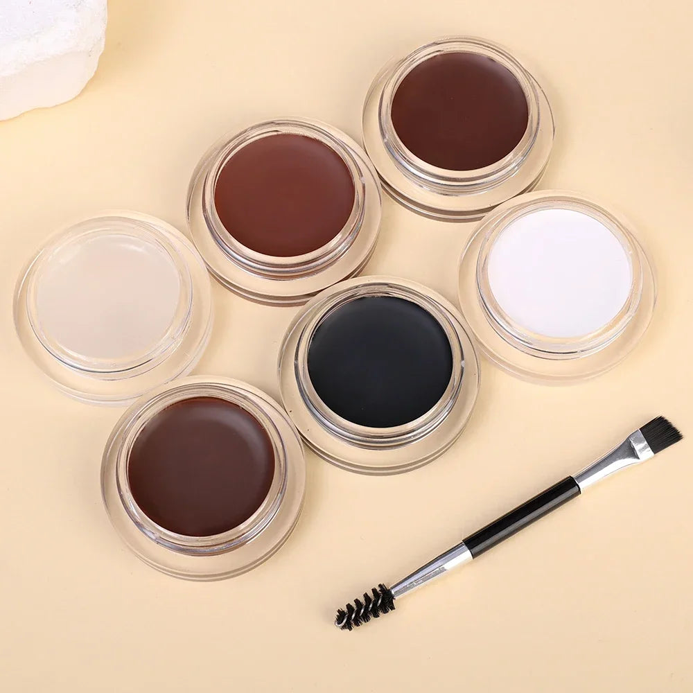 Matte Brown Black 3D Eyebrow Cream Gel Wax – Waterproof, Long-lasting Tint