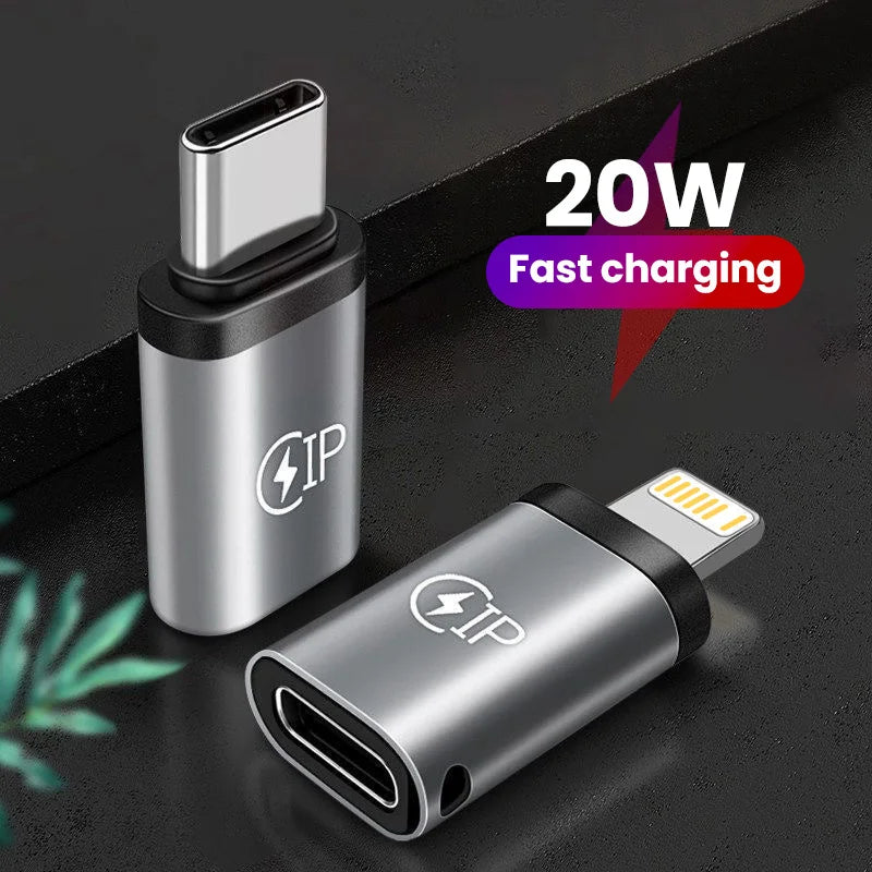 USB Lightning to USB-C Adapter, 20W, Compatible with iPhone 15/14/13 Pro Max, Huawei, Xiaomi, Samsung.