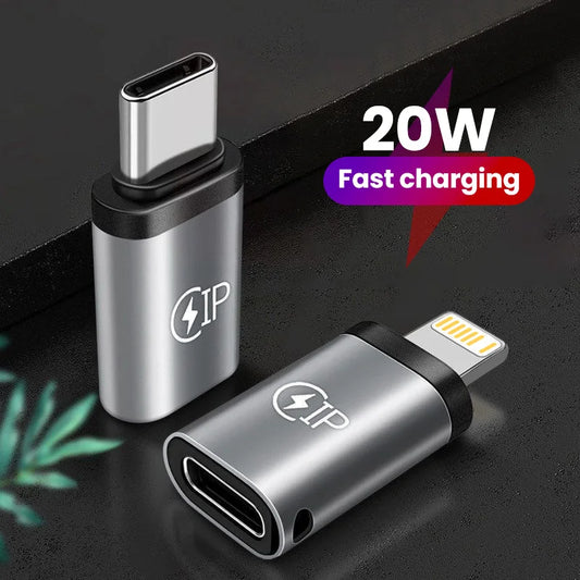 USB Lightning to USB-C Adapter, 20W, Compatible with iPhone 15/14/13 Pro Max, Huawei, Xiaomi, Samsung.
