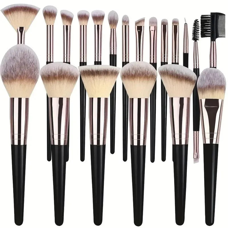 Professional Makeup Brush Set (3-20PCS) – Eyeshadow, Foundation, Concealer, Blending, Blush, Kabuki, Soft & Fluffy Brushes for Women.