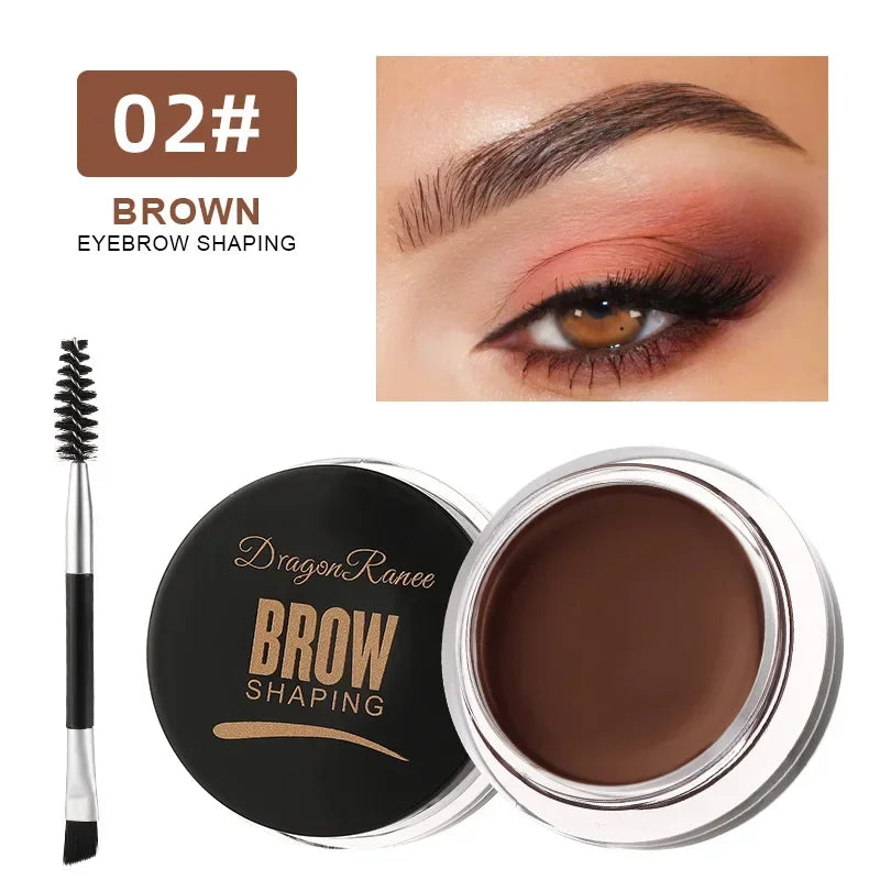Matte Brown Black 3D Eyebrow Cream Gel Wax – Waterproof, Long-lasting Tint