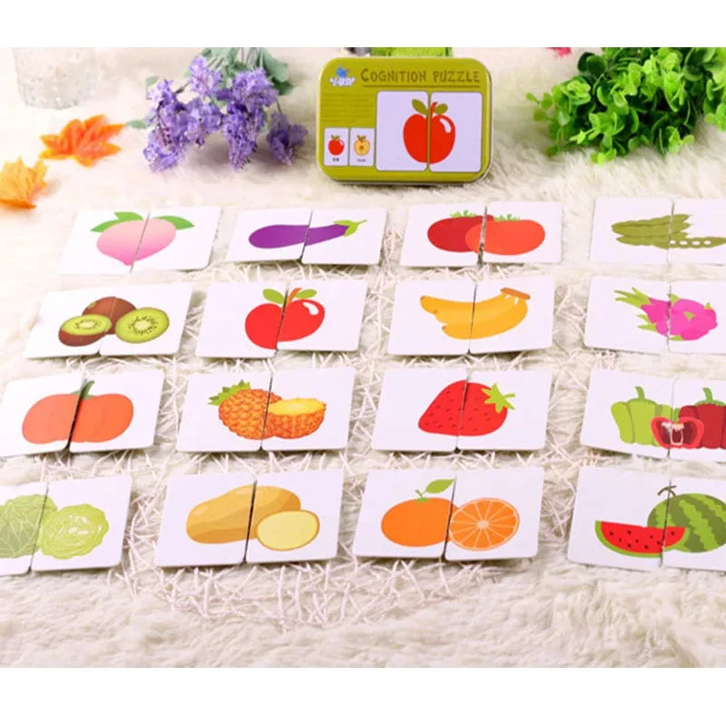 Baby Montessori Wooden 3D Puzzle for Kids 2-4 Years