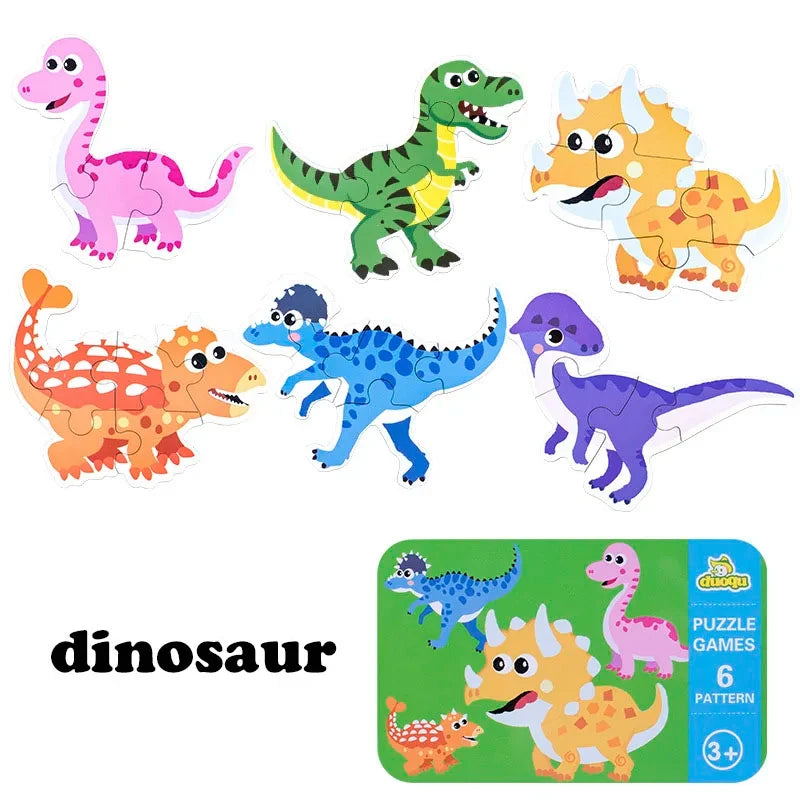 Baby Montessori Wooden 3D Puzzle for Kids 2-4 Years