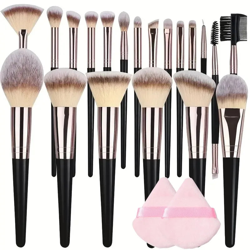 Professional Makeup Brush Set (3-20PCS) – Eyeshadow, Foundation, Concealer, Blending, Blush, Kabuki, Soft & Fluffy Brushes for Women.