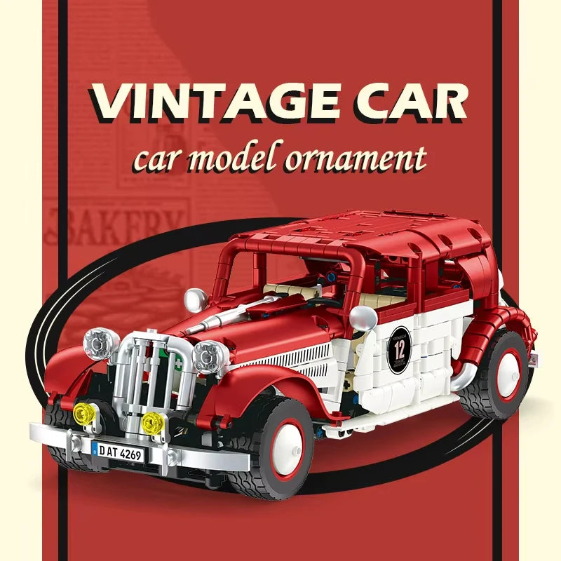 2025 RC/APP Vintage Cars Building Block Set for Boys - Birthday & Christmas Gift