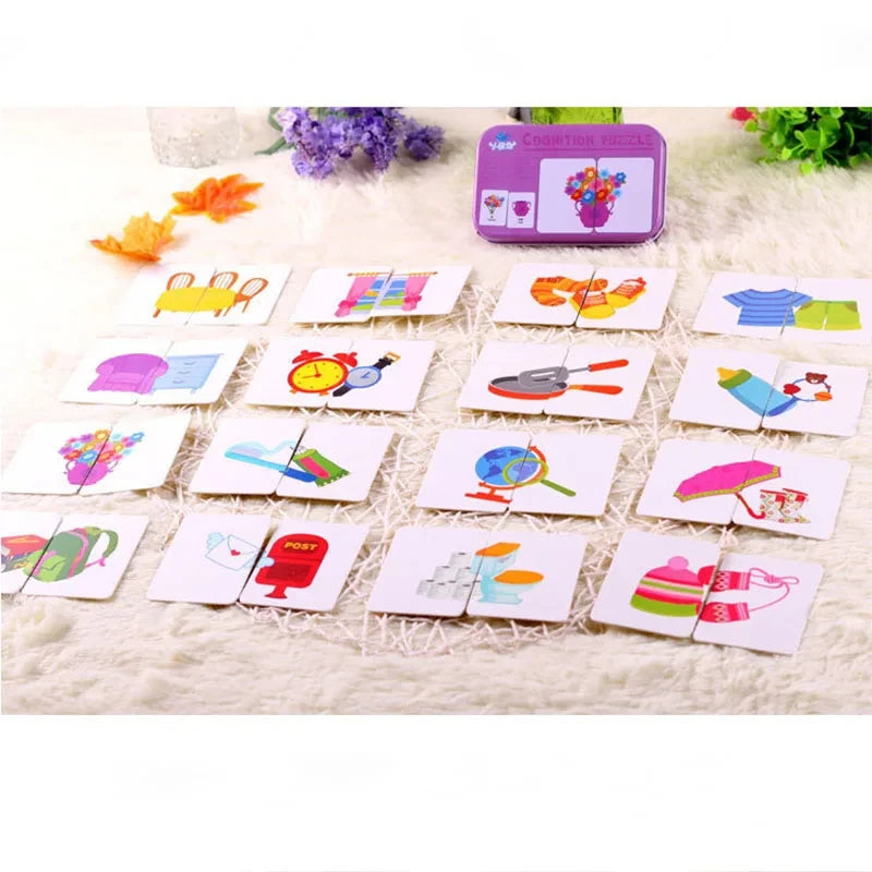Baby Montessori Wooden 3D Puzzle for Kids 2-4 Years