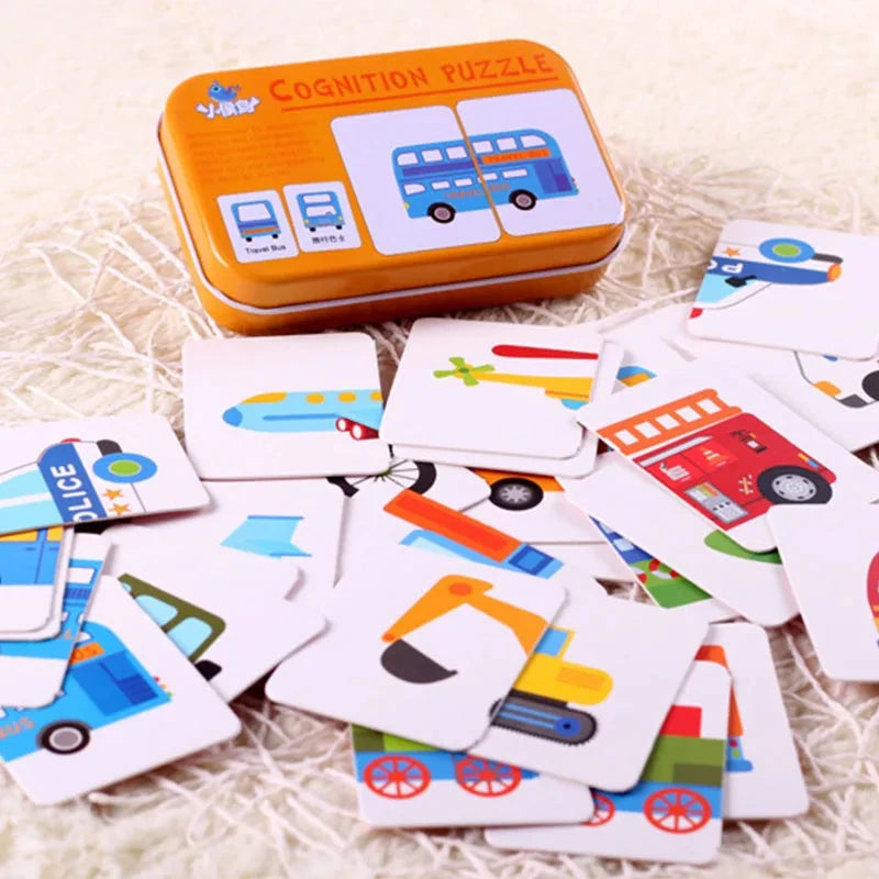 Baby Montessori Wooden 3D Puzzle for Kids 2-4 Years