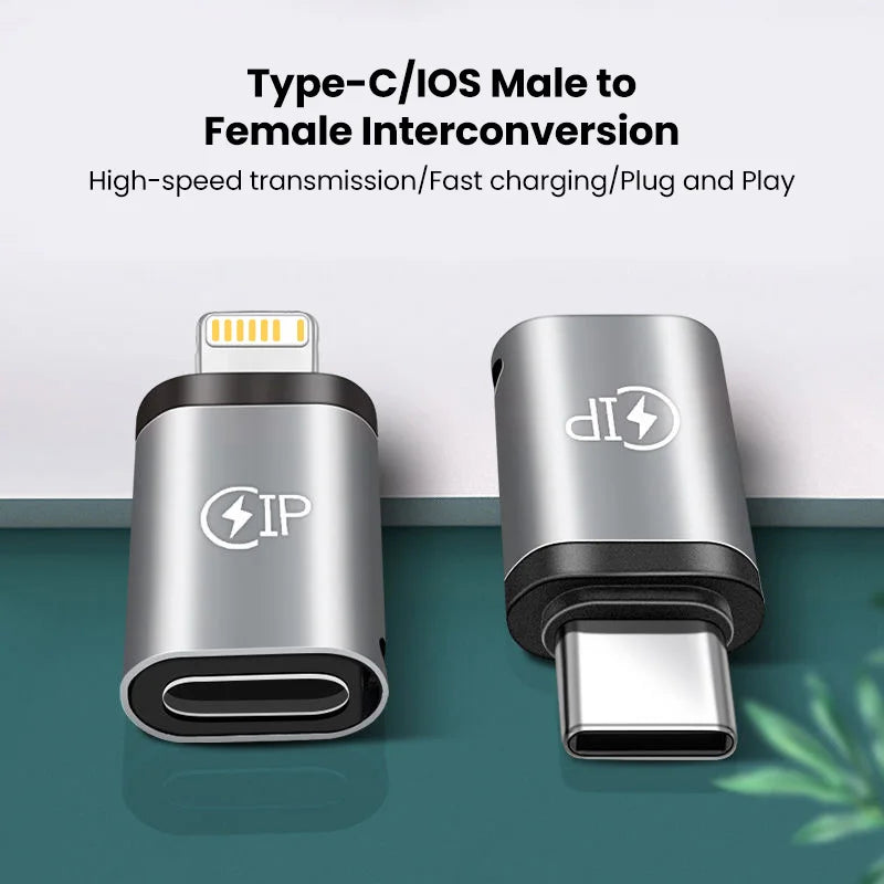 USB Lightning to USB-C Adapter, 20W, Compatible with iPhone 15/14/13 Pro Max, Huawei, Xiaomi, Samsung.