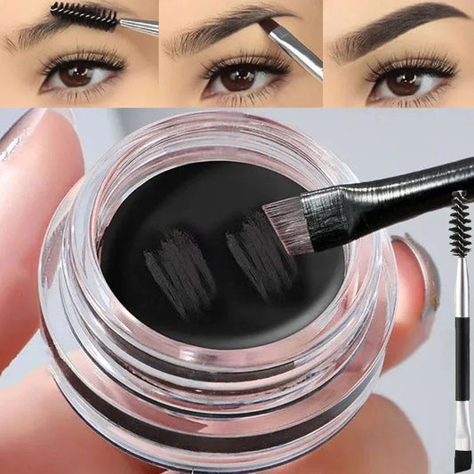 Matte Brown Black 3D Eyebrow Cream Gel Wax – Waterproof, Long-lasting Tint