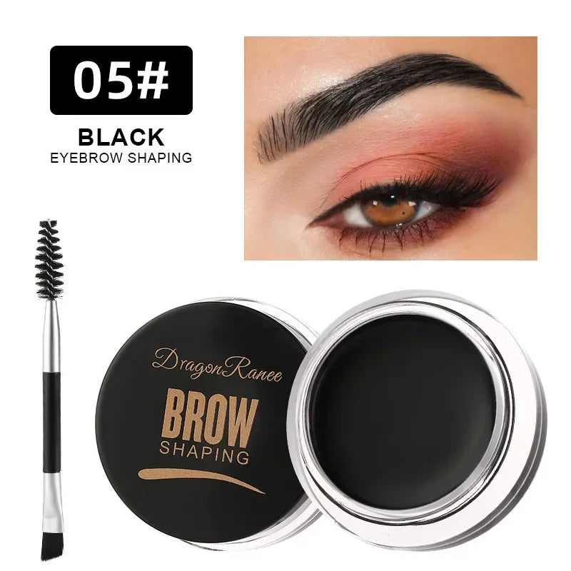 Matte Brown Black 3D Eyebrow Cream Gel Wax – Waterproof, Long-lasting Tint