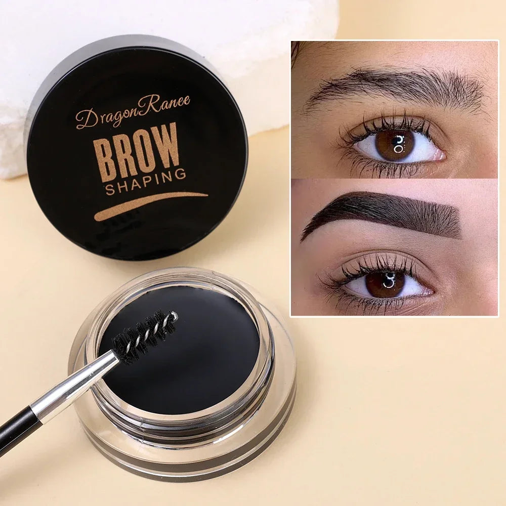 Matte Brown Black 3D Eyebrow Cream Gel Wax – Waterproof, Long-lasting Tint