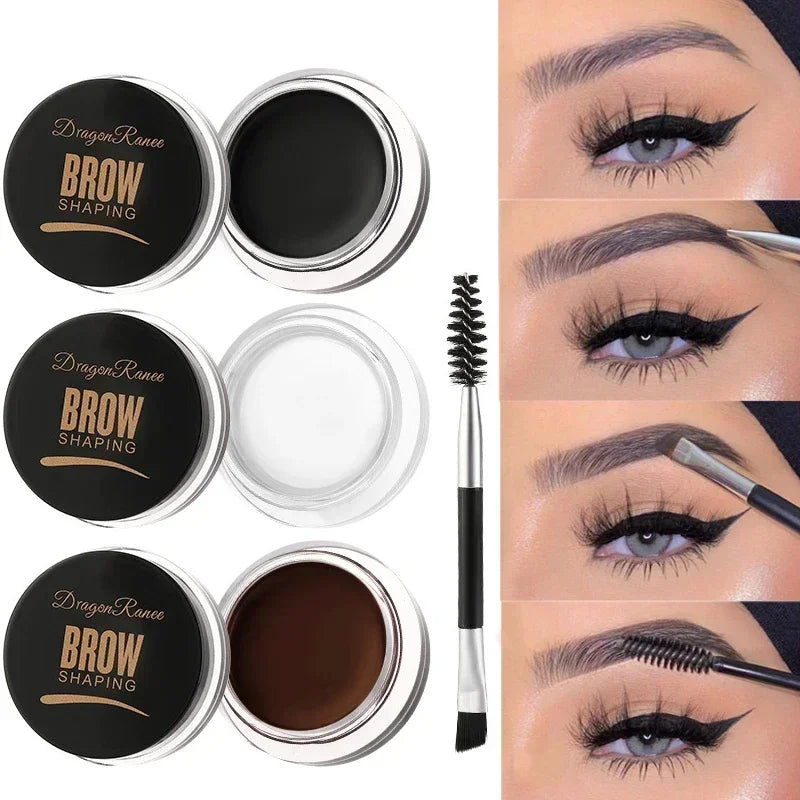 Matte Brown Black 3D Eyebrow Cream Gel Wax – Waterproof, Long-lasting Tint