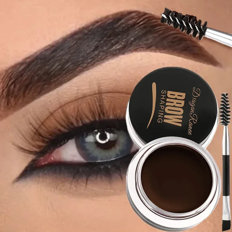 Matte Brown Black 3D Eyebrow Cream Gel Wax – Waterproof, Long-lasting Tint