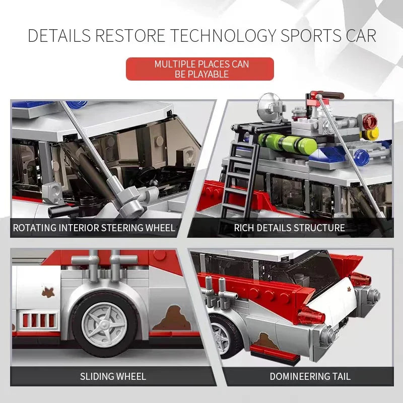Technology Car Model MOC Mini Ghost Movie Car Building Blocks - DIY Toys for Kids