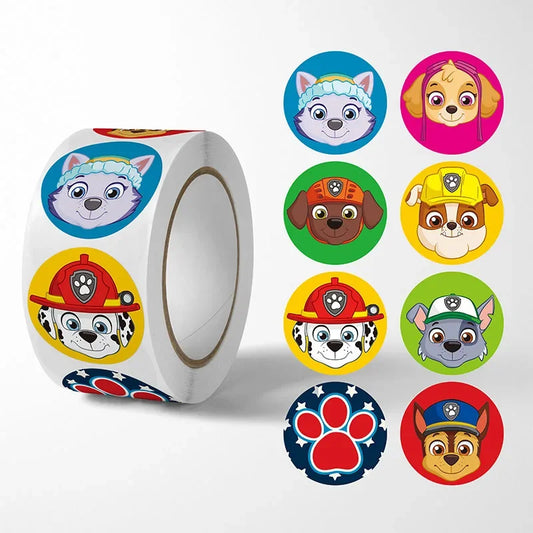500PCS Paw Patrol Cartoon Stickers – Kids Reward & School Supplies