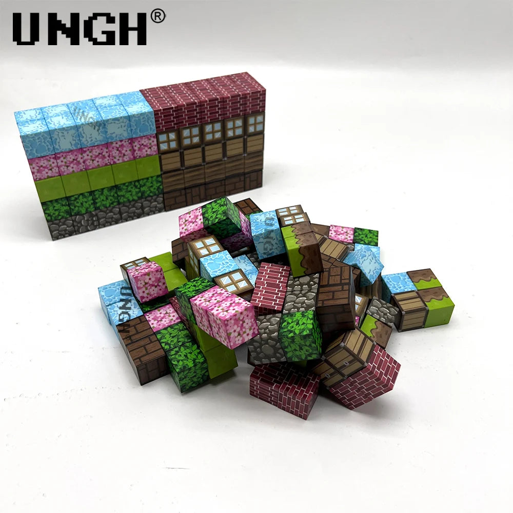 UNGH Magnetic Building Blocks Set (50-200PCS) - STEM Construction Puzzle Toy, DIY Educational Gift