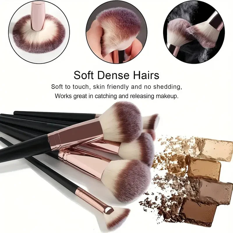 Professional Makeup Brush Set (3-20PCS) – Eyeshadow, Foundation, Concealer, Blending, Blush, Kabuki, Soft & Fluffy Brushes for Women.