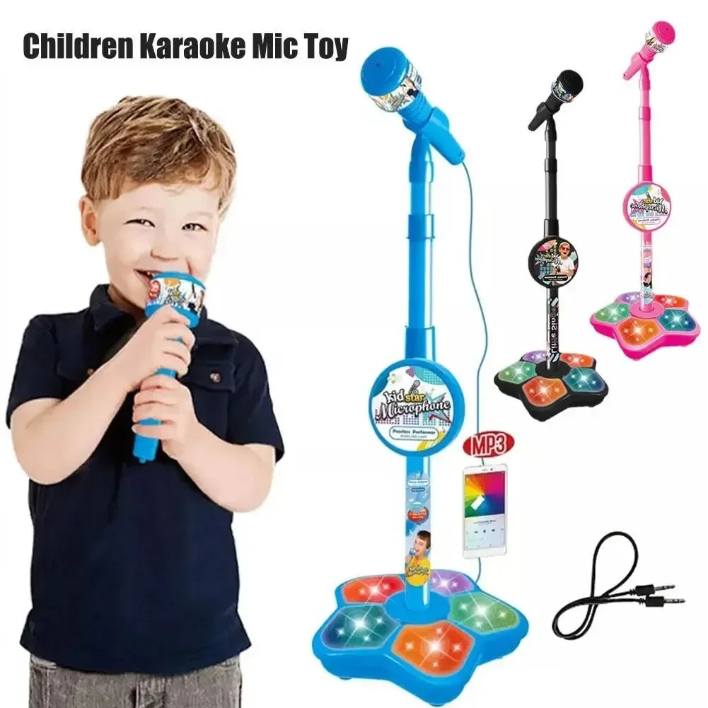 Kids Microphone with Stand - Karaoke Music Toy for Boys & Girls