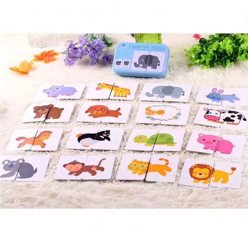 Baby Montessori Wooden 3D Puzzle for Kids 2-4 Years