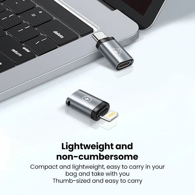 USB Lightning to USB-C Adapter, 20W, Compatible with iPhone 15/14/13 Pro Max, Huawei, Xiaomi, Samsung.