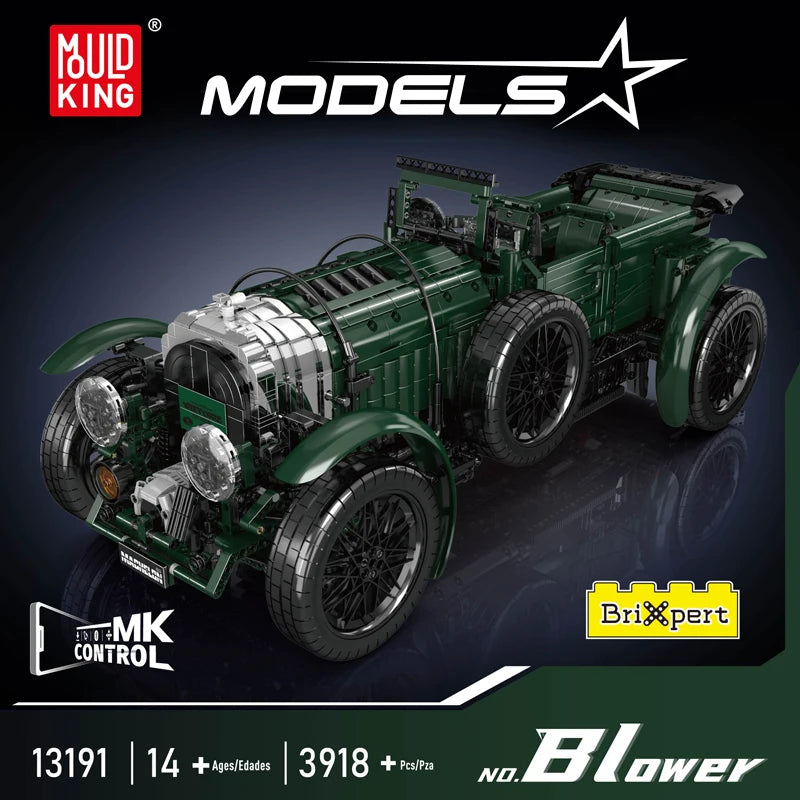 Mould King 13191 Remote Control Vintage Car Building Block Set - Christmas Gift for Kids