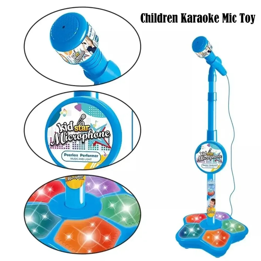 Kids Microphone with Stand - Karaoke Music Toy for Boys & Girls