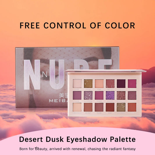 18 Colors Eyeshadow Palette – Matte, Glitter, Shimmer with Mirror