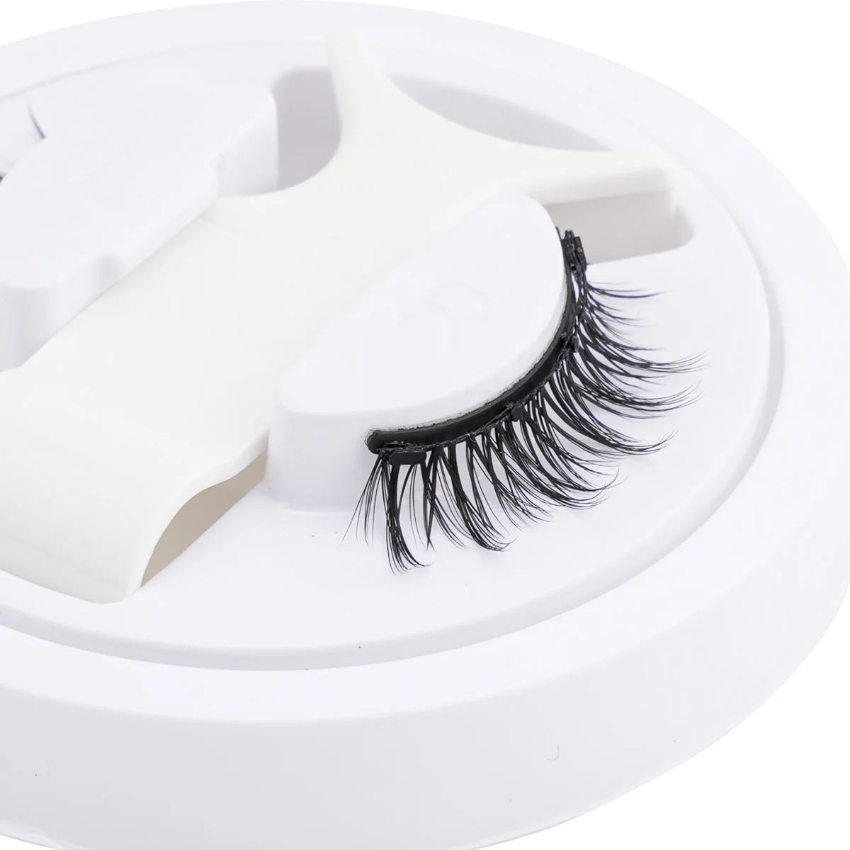 1 Pair Magnetic Faux Mink Eyelashes with Tweezers Set