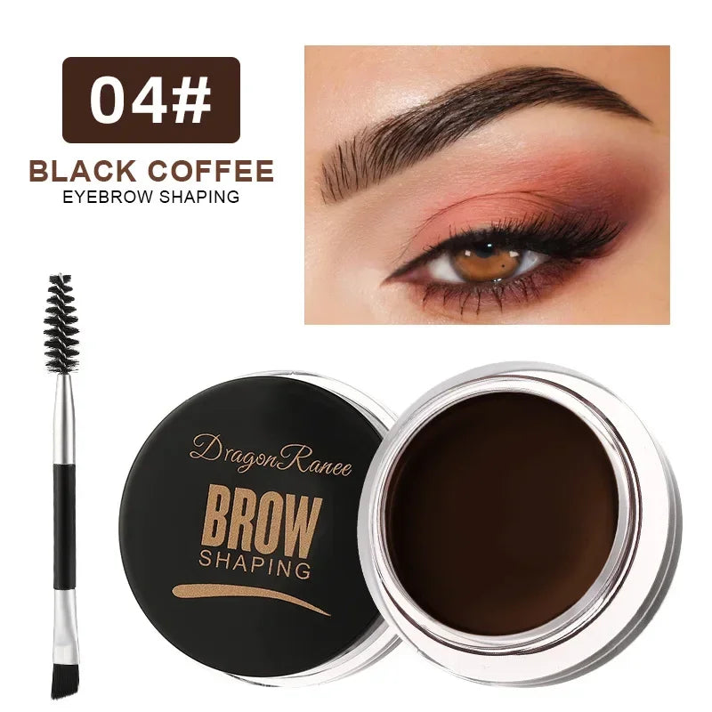 Matte Brown Black 3D Eyebrow Cream Gel Wax – Waterproof, Long-lasting Tint