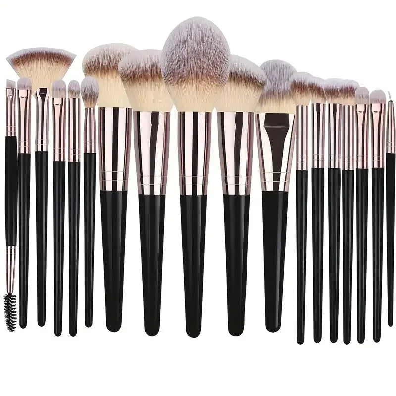 Professional Makeup Brush Set (3-20PCS) – Eyeshadow, Foundation, Concealer, Blending, Blush, Kabuki, Soft & Fluffy Brushes for Women.