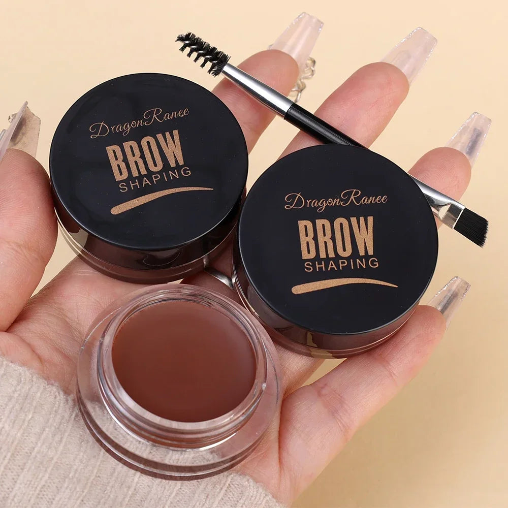 Matte Brown Black 3D Eyebrow Cream Gel Wax – Waterproof, Long-lasting Tint