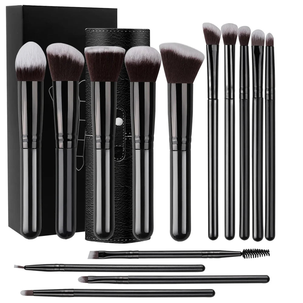 14PCS Makeup Brush Set – Foundation, Blush, Eyeshadow & Blending Brushes