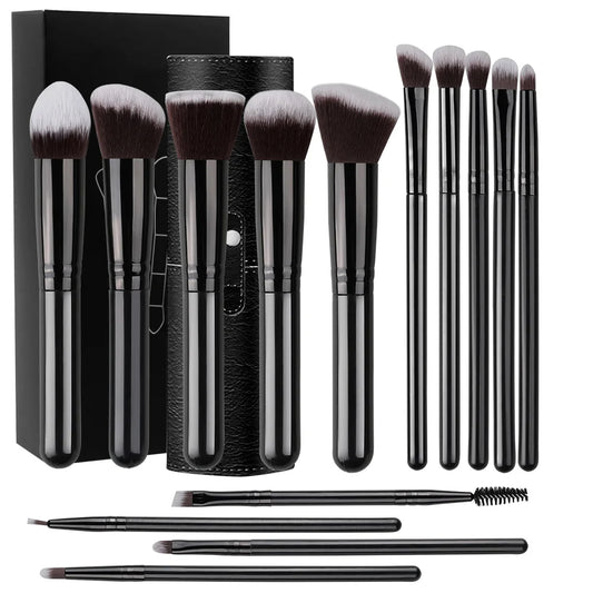 14PCS Makeup Brush Set – Foundation, Blush, Eyeshadow & Blending Brushes