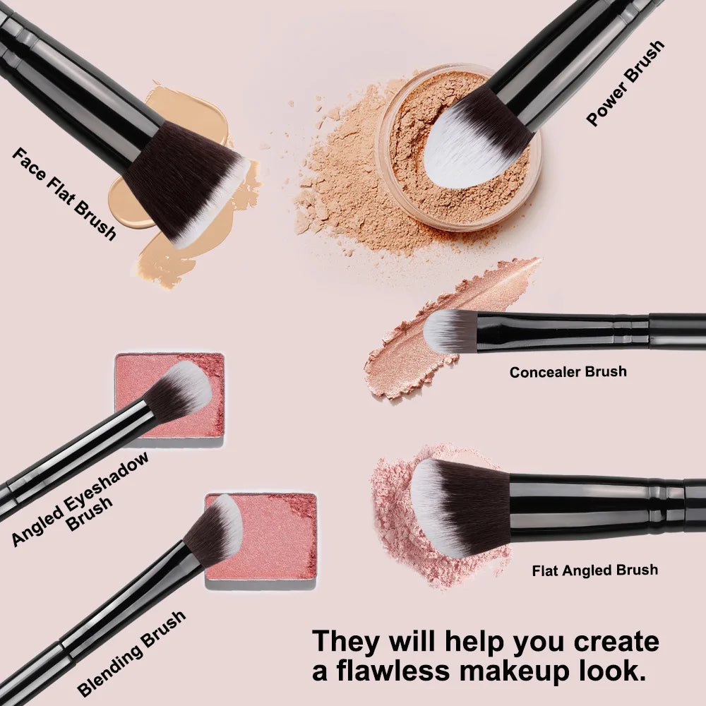 14PCS Makeup Brush Set – Foundation, Blush, Eyeshadow & Blending Brushes