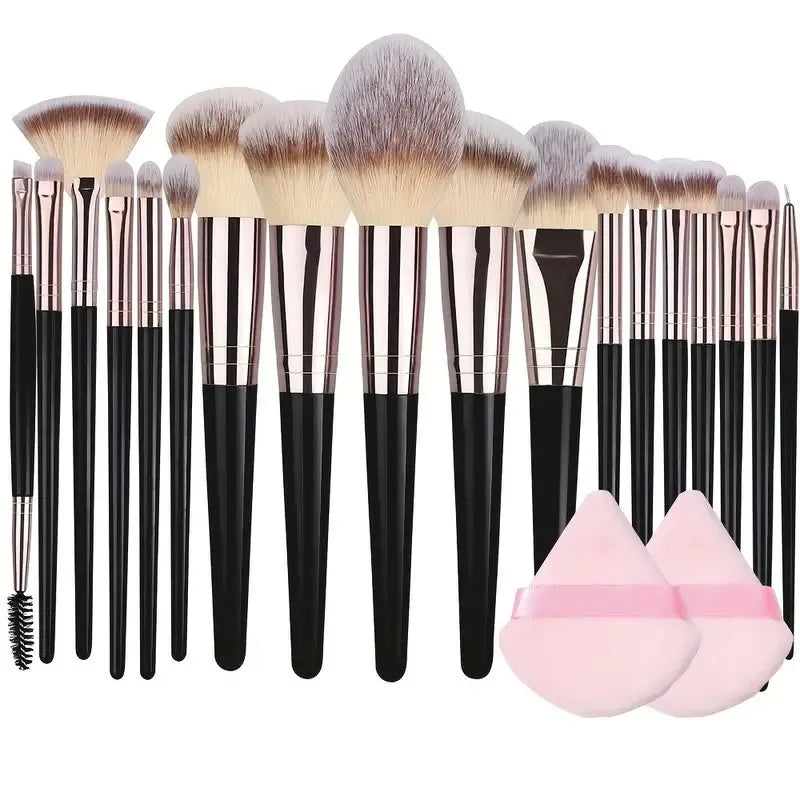 Professional Makeup Brush Set (3-20PCS) – Eyeshadow, Foundation, Concealer, Blending, Blush, Kabuki, Soft & Fluffy Brushes for Women.